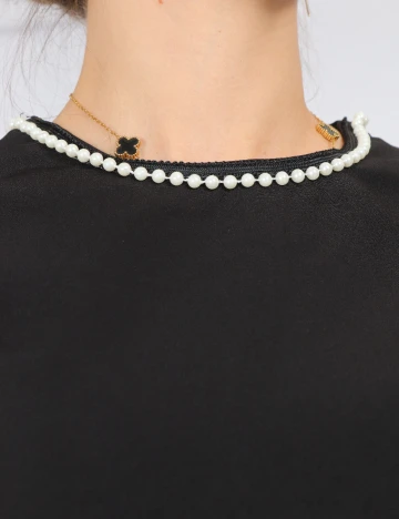 Compleu Dazy, negru/ecru