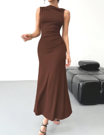 Rochie lunga SHEIN, maro