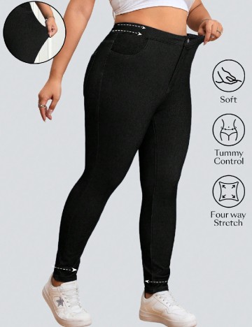 
						Pantaloni SHEIN CURVE, negru