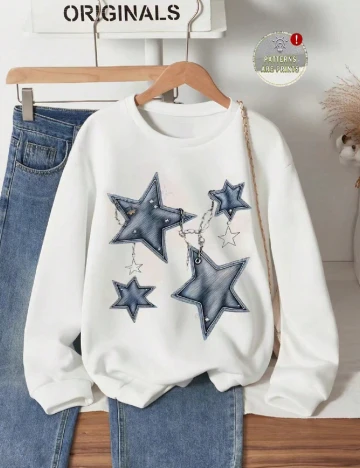 Bluza Shein Kids, alb Alb