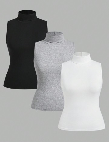
						Set topuri 3 bucati SHEIN CURVE, mix culori