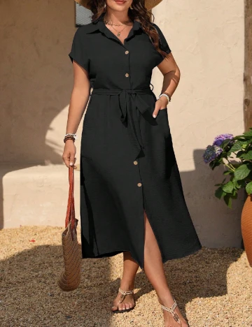 Rochie medie SHEIN CURVE, negru