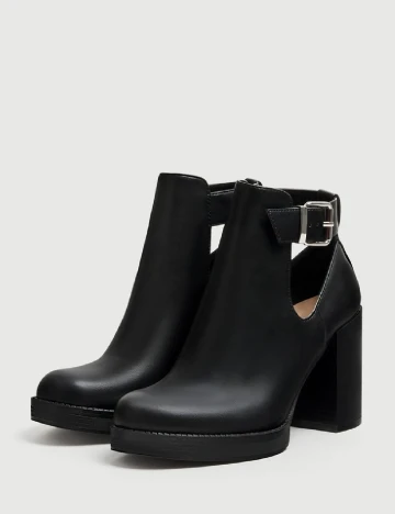 Botine Pull&Bear, negru Negru