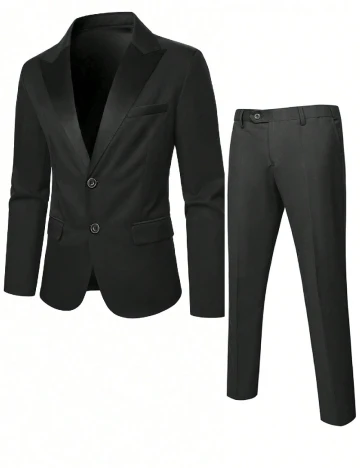Costum SHEIN, negru Negru