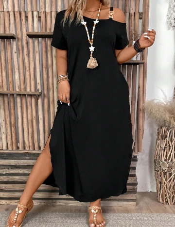 Rochie lunga SHEIN CURVE, negru