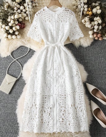 Rochie medie SHEIN, alb