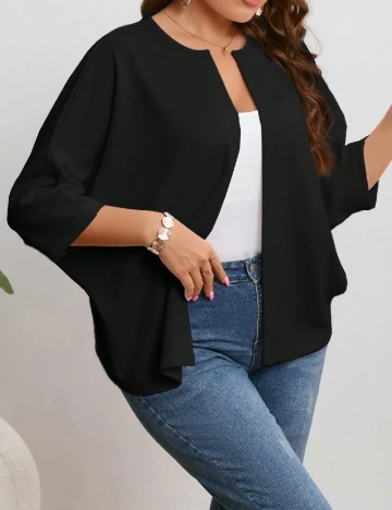 Blazer SHEIN CURVE, negru
