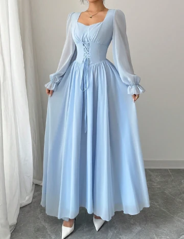 Rochie lunga SHEIN, albastru deschis