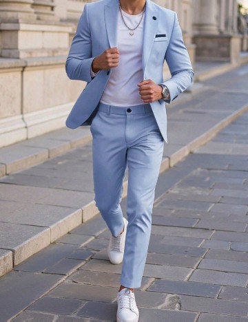
						Costum SHEIN, albastru
