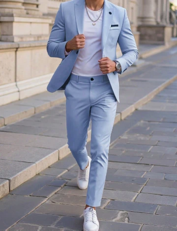 Costum SHEIN, albastru Albastru