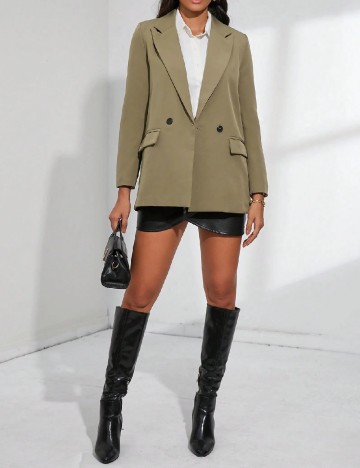 
						Sacou Oversize SHEIN, kaki