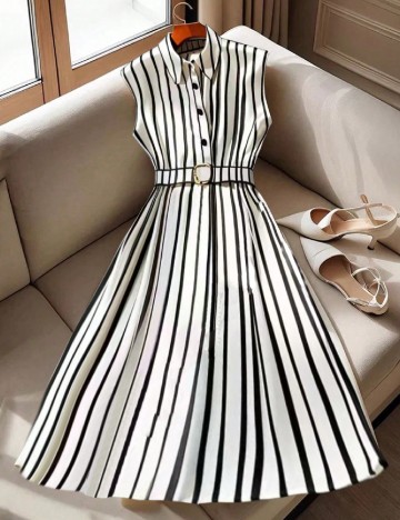 
						Rochie lunga SHEIN, alb/negru