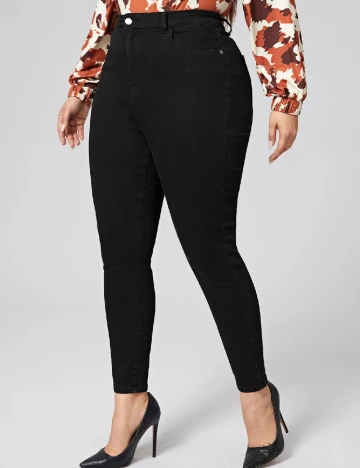 Blugi SHEIN CURVE, negru