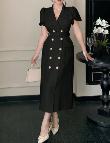 Rochie medie Dazy, negru Negru