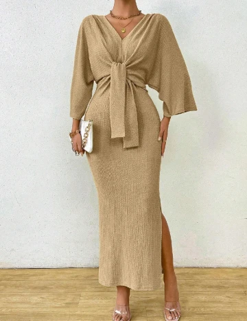 Rochie lunga SHEIN, maro deschis