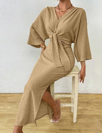 Rochie lunga SHEIN, maro deschis