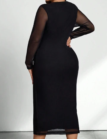 Rochie medie SHEIN CURVE, negru