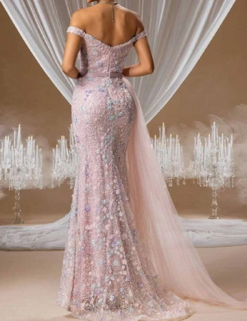 Rochie lunga SHEIN, roz pudra