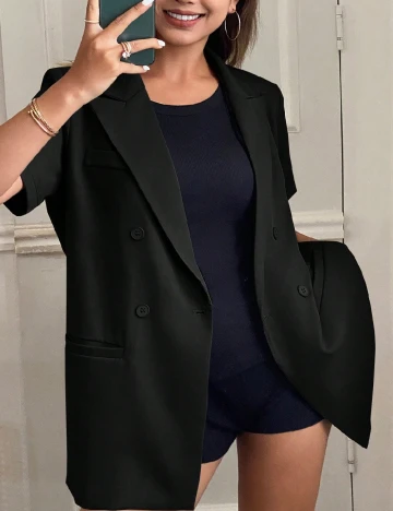 Sacou SHEIN, negru Negru