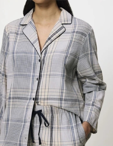Pijama Triumph, albastru/alb