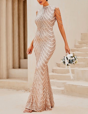Rochie lunga SHEIN, crem