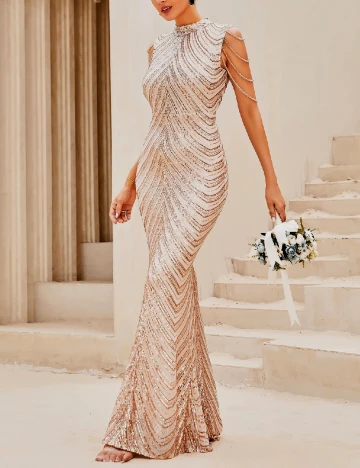 Rochie lunga SHEIN, crem