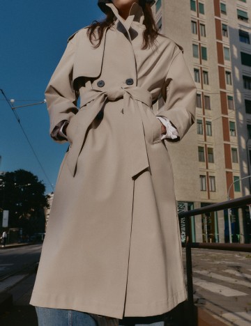 
						Trench Zra, crem