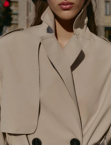 Trench Zra, crem Crem