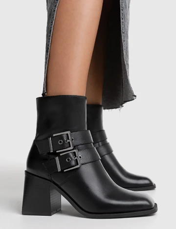 Botine Stradivarius, negru