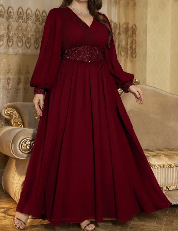 Rochie lunga SHEIN CURVE, rosu