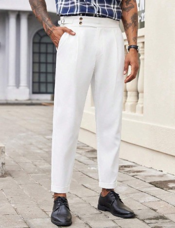Pantaloni SHEIN, alb
