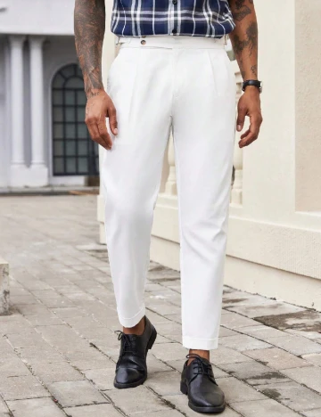 Pantaloni SHEIN, alb Alb