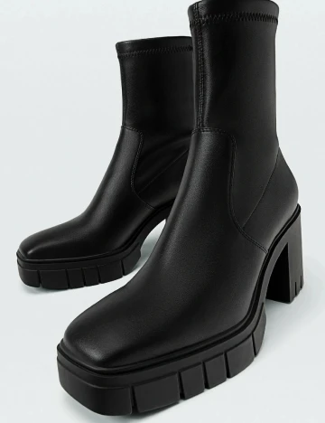 Botine Stradivarius, negru