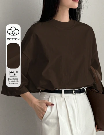 Tricou Oversize Dazy, maro