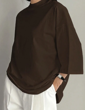 Tricou Oversize Dazy, maro
