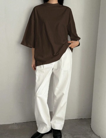Tricou Oversize Dazy, maro