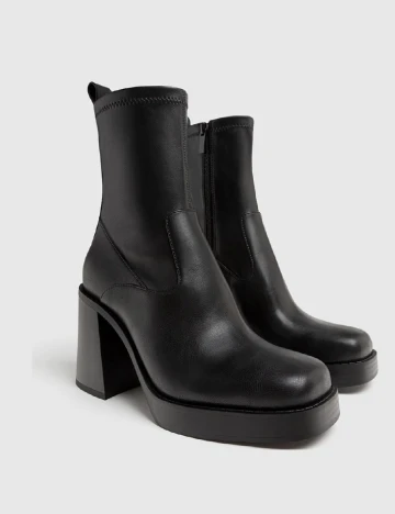 Botine Stradivarius, negru