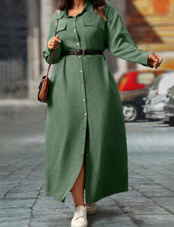 
						Rochie lunga SHEIN CURVE, verde
