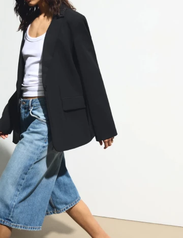 Sacou Pull&Bear, negru Negru