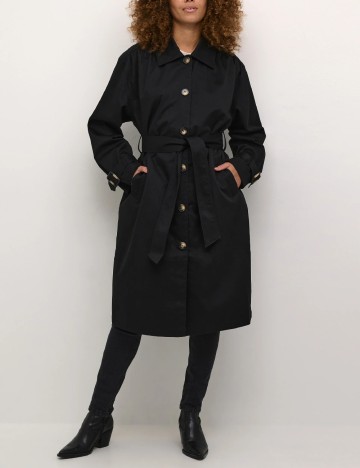
						Trench Kaffe, negru