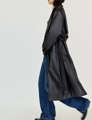 Trench Pull&Bear, negru