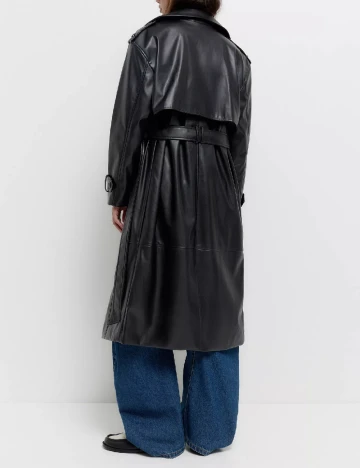 Trench Pull&Bear, negru Negru