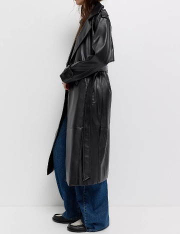 Trench Pull&Bear, negru