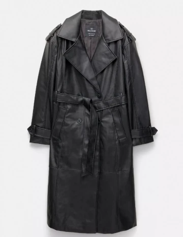 Trench Pull&Bear, negru Negru