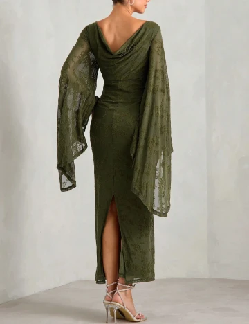 Rochie lunga SHEIN Maternity, verde
