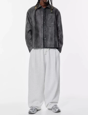 Jacheta Pull&Bear, gri inchis Gri