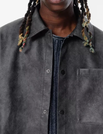 Jacheta Pull&Bear, gri inchis Gri