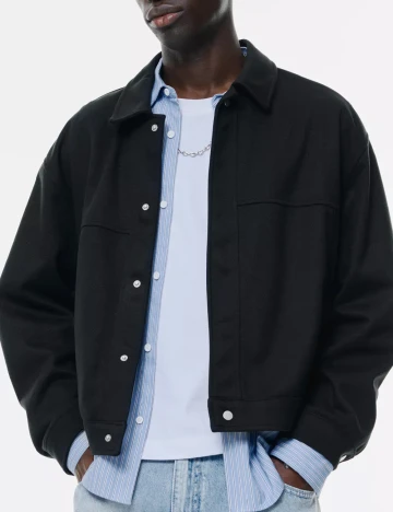 Jacheta Pull&Bear, negru Negru