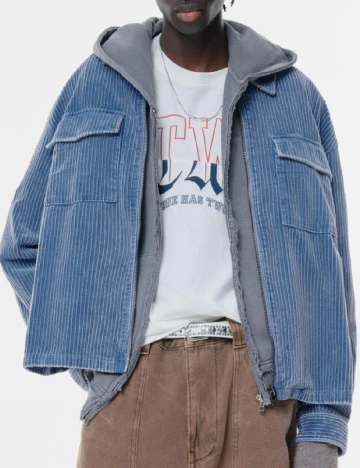 Jacheta Pull&Bear, albastru Albastru