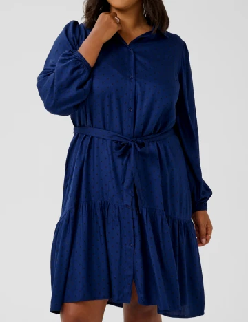 Rochie scurta Kaffe, albastru Albastru
